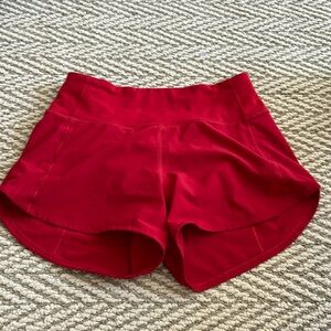 Lululemon shorts size: 2 length:4 inches red